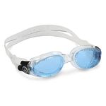 Aqua Sphere Kaiman Swim Goggle (Regular, Blue Lens/Transparent Frame)