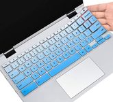 Keyboard Cover for Lenovo Chromebook Flex 5 5i 13" / Chromebook Flex 3 11 / IdeaPad 3 Chromebook 11.6 / Lenovo Spin X360 2-in-1 Chromebook/Chromebook C330 C340 100e 300e 500e 11.6, Ombre Blue