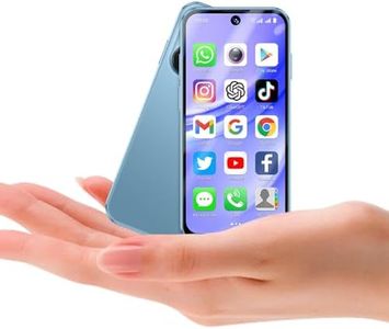 Mini 4G Smartphone, 3.88 Inch Full Screen Upgraded Android 12, Dual SIM, Face Recognition, GPS, OTG,Google Play Unlocked Moble Phone (Blue, 64, GB)