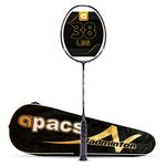 Apacs Finapi 232 (38 LBS, Made in Vietnam) 100% Japanese Graphite, High Modulus, High Power Unstrung Badminton Racket with Full Cover (Dark Navy/Black)