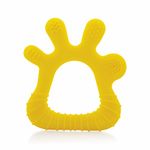 BeeBaby Finger Shape Soft Silicone Teether for 6 to 12 Months with Storage Case, BPA Free Teething Toy for Babies with Textured Surface for Soothing Gums. 100% Food Grade (Finger - Yellow)