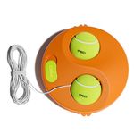 OLYSPM Tennis Trainer,Tennis Practice Device,Tennis Trainer Rebound Ball with 2 Tennis Balls,1 Elasticated Cord,1 Storage Bag,Portable Tennis Training Tool for Adults,Kids,Beginners