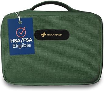 KEEP>GOING KeepGoing Large Home First Aid Kit for Kids – 260 Pc. First Aid Kit for Car, Home, Dorm, & Boat with Latex-Free Bandages – 10 x 7 x 3.5 In. Travel First Aid Kit (Hunter Green)