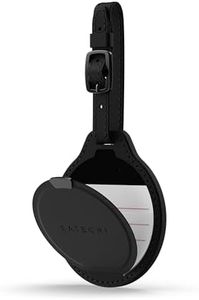 Satechi FindAll Smart Luggage Tag with Find My, TSA-Friendly, Airport Tracking, Left-Behind Alerts, Loud Audible Chime, Wireless Rechargeable, Works with iPhone, iPad, Mac – Black