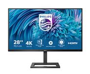 PHILIPS 288E2UAE - 28 Inch 4K UHD Monitor, 60Hz, 4ms, IPS, Speakers, Height Adjust, USB Hub (3840 x 2160, 300 cd/m², HDMI/DP/USB 3.2)