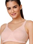 NYKD Everyday Cotton Bra for Women - Encircled with Love | Non-Padded | Wirefree | Full Coverage with Side Support Shaper (NYB169) P Nude, 32DD, 1N