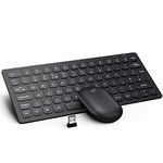 Wireless Keyboard and Mouse Combo, WisFox 2.4GHz Ultra Slim Compact Quiet USB Wireless Keyboard Mouse Set QWERTY UK Layout for Windows/Desktops Computer/PC/Laptops/Notebook