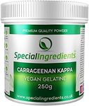 Special Ingredients Carrageenan Kappa 250g Premium Quality Suitable for Vegans, Vegetarians & OVO- Lacto Vegetarians, Non-GMO, Gluten-Free, Non-irradiated – Recyclable Plastic Container