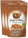 Crazy Go Nuts Walnuts - Maple, 4.5 oz (3-Pack) - Healthy Snacks, Vegan, Low Carb, Gluten Free, Superfood - Natural, Non-GMO, ALA, Omega 3 Fatty Acids, Good Fats, and Antioxidants