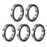 uxcell 6806-2RS Deep Groove Ball Bearing 30x42x7mm Double Sealed ABEC-3 Bearings 5-Pack