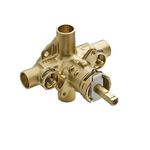 Moen 2570 M-Pact Rough-in Posi-Temp Pressure Balancing Cycling 4-Port Tub and Shower Valve with Stops, 1/2-Inch Cc, 0.5, Multi