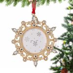 NEYEABL 【Christmas Snowflake Frame Ornaments】 2 "Photo Frame, Snowflake Rhinestone Frame, Bringing Unique Charm to Babies' First Christmas, Family and Lovers, Adding More Romance to Christmas.