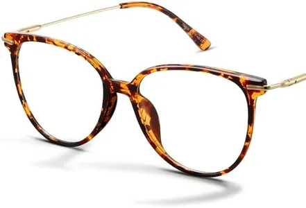 Gaoye Blue Light Blocking Glasses Women/Men, Fashion Cat Eye Fake Eyeglasses Frames UV Ray Filter Computer Gaming Glasses (Leopard Frame/Transparent Lens)