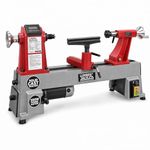 Lumberjack 550W Mini Wood Lathes for Wood Turning with Variable Speed (450-3500 RPM) Digital Display, Heavy-Duty Lathe Machine with cast Iron Bed, This mini Lathe has 305mm Swing for Woodturning