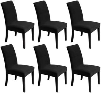 Chair Covers for Dining Room - Stretch Chair Slipcovers for Decorative Seat Protector Armless Removable Washable Elastic Dinner Universal Spandex Solid Chair Slip Covers Set…