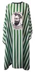 Kobe Professional Hairdressing Green Stripe Barbershop Cutting Gown - Large Water Resistant Cape