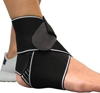 Mars Wellness Ankle Brace Wrap - Unisex - Compression Ankle Support - Adjustable One Size Fits All - Plantar Fasciitis, Achilles Tendon, Minor Sprains, Sports Protection - 1 Pack