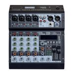 kh Audio Mixer 6 Channel for Stage Live Studio Stereo Recording DJ Stage Professional Audio Mixer Sound Board Console System Interface 6 Channel 48V Phantom Power (6 Channel DSP)