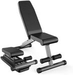 Finer Form 5-in-1 Weight Bench, Adjustable & Foldable for Bench Press, Strength Training and Full Body Workout. Perfect for Dumbbell Sets or an Adjustable Dumbbell Set in Your Home Gym.