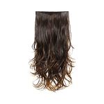 KIS Hair Extensions 100% Natural Human Hair Blend Glamorous Handcrafted Salon-Quality Voluminous Luxurious Customizable Soft & Silky Texture Washable Reusable & Heat Resistant (Ex-2 Hg)