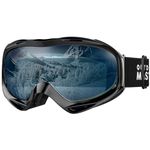 OutdoorMaster OTG Ski Goggles - Over Glasses Ski/Snowboard Goggles for Men, Women & Youth - 100% UV Protection (VLT 60%)