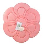 IndulgeMe Baby Bath Cushion - Konjac Sponge Included, Blooming Flower for Infant Bathing Tub, Bathtub or Plastic Sink Bather, Organic Baby Bath Seat Support for Newborn Skin. Pink