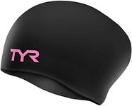 TYR Long Hair Cap, Black/Pink
