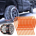 HIDRUO Reusable Anti Snow Chains of Cars, Adjustable Emergency Portable Snow Tire Chains, Snow Plastic Non-Slip Tire Zip Ties for Most Car, Sedan, SUV, Truck (20PCS)