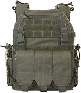 TWINFALCONS Gilet Tactique Militaire avec Portes Chargeur, Airsoft Gilet Porte Plaque Nylon 1000D Réglable Molle Quick Release Gilet Tactique Modulable avec Porte Chargeur Triple pour Armée Police