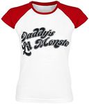 Suicide Squad Harley Quinn - Daddy's Little Monster Girls Shirt White-red XL