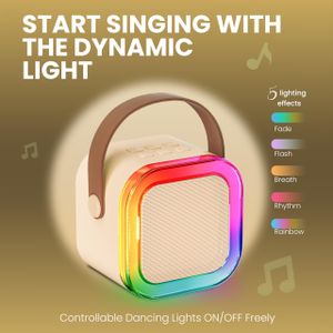 Ankuka Karaoke Machine – Pink Portable Bluetooth Speaker