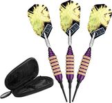 Viper Spinning Bee Soft Tip Darts with Casemaster Storage/Travel Case, Purple, 16 Grams