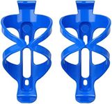 2 x FITTOO Bicycle Water Bottle Cage, Lightweight and Strong Plastic Bike Water Bottle Holder, 6 Colors Options(2PCS Packed)(Blue)