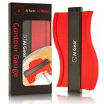 AI Gear 10-Inch Professional Contour Gauge, Red Woodworking Shape Duplicator Tool for DIY Projects, Carpentry, and Joinery. A Cool DIY Gadget & Perfect Gift for Men