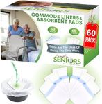 Commode Liners with Absorbent Pads - Bedside Commode Liners & Pads - Portable Toilet Bags for Porta Potty & Camping - No More Days Washing The Bucket of The Commode Chair for Toilet with Arms