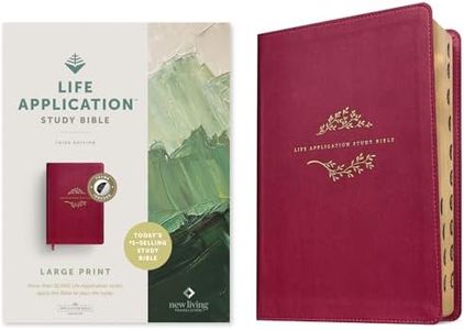 NLT Life Application Study Bible, Third Edition, Large Print (Red Letter, Leatherlike, Berry, Indexed)