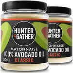 Hunter & Gather Avocado Oil Mayonnaise 2 x 250g | Seed Oil Free I Made with Pure Avocado Oil and British Free Range Egg Yolk | Paleo, Keto, Sugar and Gluten Free Avocado Mayo