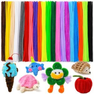 Tiehuoxia 200 PCS Pipe Cleaners, 20 Colors Pipe Cleaners for Crafts, Pipe Cleaners Craft, Multi-Color Chenille Stems, Craft Supplies for Arts, Crafts, DIY and Decorations (Multi-Colored)