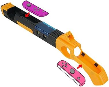 Geekria Game Gun Compatible with Nintendo Switch/OLED Joy-Cons Grip, Fit for Splatoon, Resident Evil, Hunting Simulator, Wolfenstein, Sniper Elite, Juarez, Type Shooting Gaming Accessories