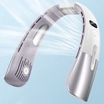 BEKFUN Portable Neck Fan,5 Speeds Adjustment with 360°Cooling Personal Fan,Hands Free 4000mAh Bladeless Fan, Rechargeable Battery Powered Wearable Fan for Men Women Travel,Running,Outdoors