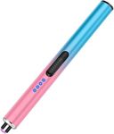 Electric Candle Lighter USB Rechargeable Lighter for Candles Long Lighter Electronic Arc Plasma Lighter Pen Lighter(1 Pack Pink/Blue Gradient)