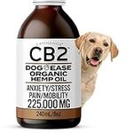 CB2 Hemp Oil for Dogs [225,000mg / 240ml] Organic - Extra Strength for Pain/Arthritis/Inflammation/Separation Anxiety/Stress/Aggression/Barking. Advanced Hip and Joint Supplement