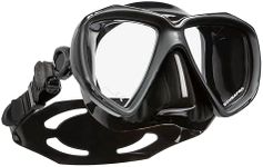 SCUBAPRO Spectra Scuba Mask with Ultra Clear Dual Lens and EZ Equalize Nose Pocket for Diving, Black