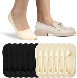 WISVOOO No Show Socks for Women Thin Ice Silk Non-Slip Loafers Footies Socks 2/4/6 Pairs