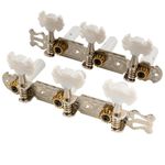 Musiclily Pro 3 on a Plate Lyra Style Classical Guitar Machine Heads Tuning Pegs Keys Tuners Set, Butterfly Button Nickel