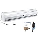 VBENLEM Air Curtain 59" 2 Speeds 1113 CFM with 2 Easy-Install Micro (Limit Switch), 110V Unheated, 59 Inch, 1113CFM, White