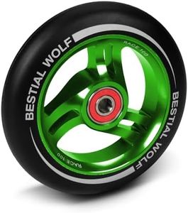 Bestial Wolf Rueda Race PU Color Negro y Core Verde, Diámetro 100 mm…