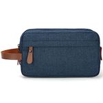 Toiletry Bag Oxford Cloth Toiletry Bag for Men and Women Portable Travel Shaving Dopp Kit Water-Resistant Cosmetic Bag Travel Organizer Storage for Accessories, Blue