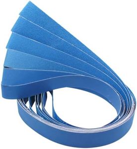 Bande abrasive en métal 50 x 2000 mm. Grain 60 80 100 120 240 320 pour ponceuse à bande. Utilisé pour l'ébauche,le décapage de peinture et le polissage (6 PCS)