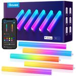 Govee RGBIC Smart Wall Light, Glide Lively Wall Lights, Multicolor Segmented Control, Music Sync, Home Decor LED Light Bars for Gaming and Streaming Work with Alexa and Google Assistant, 6 Pcs